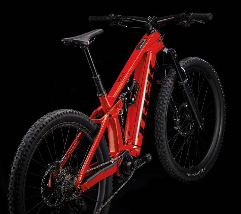 Trek Rail 9.9 XTR Gen 4 Full Suspension Electric Mountain Bike 2023 in Lava Red-2